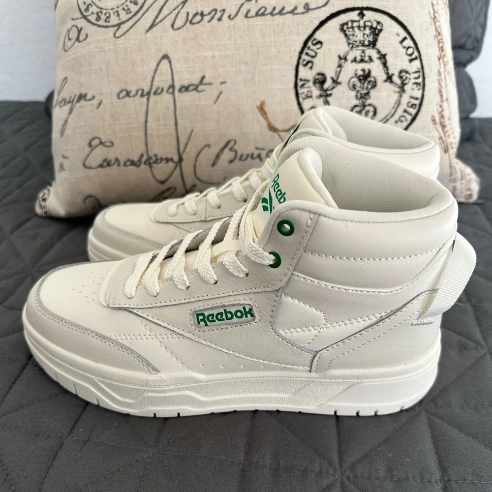 NWB Reebok Leather Tech Geo White Women’s High Tops - Picture 5 of 11